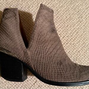 Jeffrey Campbell Taupe Textured Heeled Boots